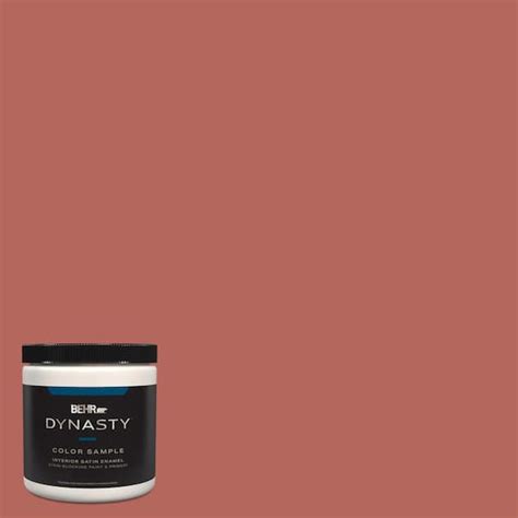 BEHR DYNASTY 8 Oz 180D 6 Mineral Red Satin Enamel Stain Blocking