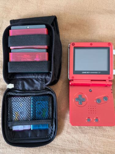 Nintendo Game Boy Advance Sp Handheld System Flame Red Ebay