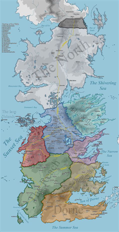 Detailed Map Of Westeros Rimaginarymaps