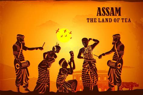 Culture Of Assam Illustration Depicting The Culture Of Assam India Ad Illustration