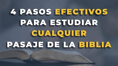 C Mo Estudiar La Biblia C Mo Estudiar La Biblia Para Predicar Youtube