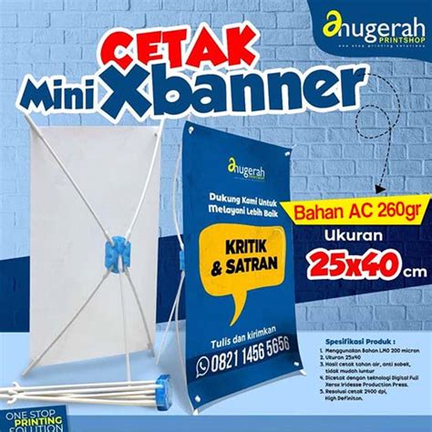 Mini X Banner Bahan Art Carton 260gr Anugerah