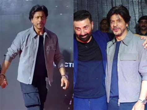 Gadar 2 Success Bash Shah Rukh Khan Sunny Deol Share A Warm Hug As