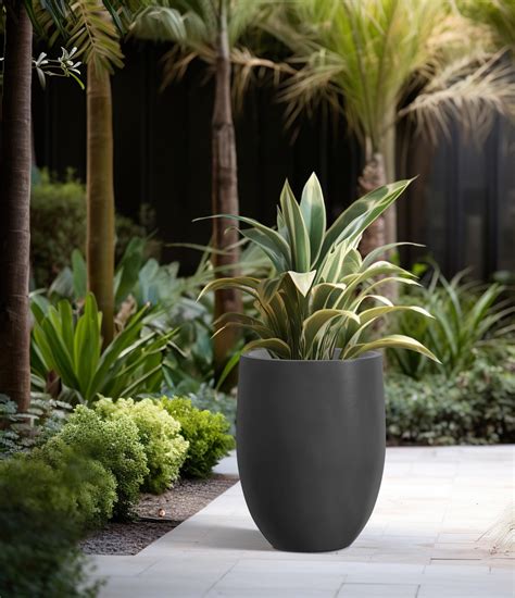 Kante 21 7 H Natural Concrete Tall Planter Large Outdoor Indoor