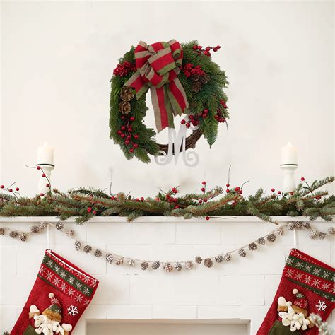 Christmas Wreath Berry Wreath Handmade Floral Front Door Rustic