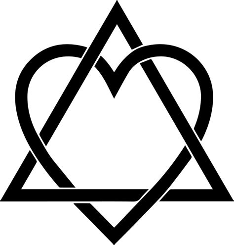 Triangle Heart Black By Brandon Thompson Redbubble