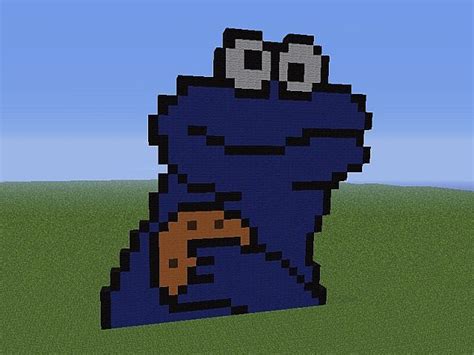 Cookie Monster Pixel Art! Minecraft Map