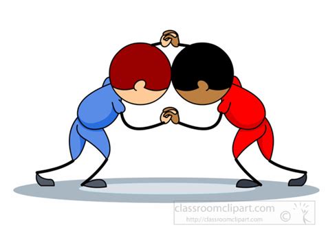 Wrestling Clipart - wrestling-two-players-competing-clipart-6215 - Classroom Clipart