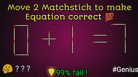 Make Equation Correct 0 1 7 Move Only 1 Matchstick Only For Genius