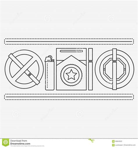 Signes De Zone Fumeur Non Fumeurs Et Illustration De Vecteur