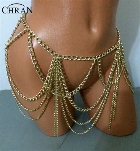 Chran Gold Silver Color Dangle Multilayer Tassel Women Sexy Bikini