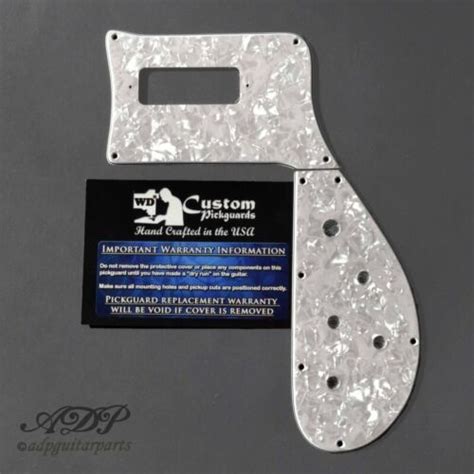 Pickguard For Rickenbacker Bass 4003 2pc White Pearloid 3ply EBay