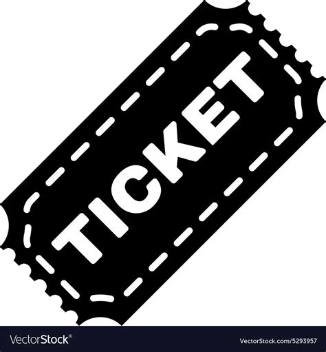 The ticket icon Ticket symbol Flat Royalty Free Vector Image