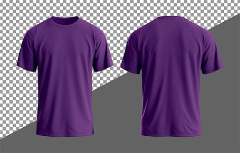 Design De Camiseta Roxa Lisa Frente E Verso Psd Premium Camisas