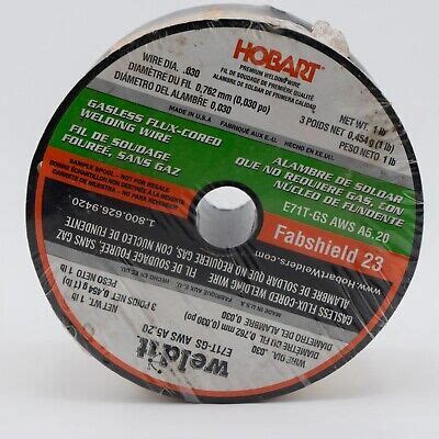 Hobart Fabshield Gasless Flux Cored Welding Wire E T Gs Aws