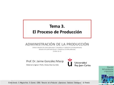 Tema El Proceso De Produccion Pdf