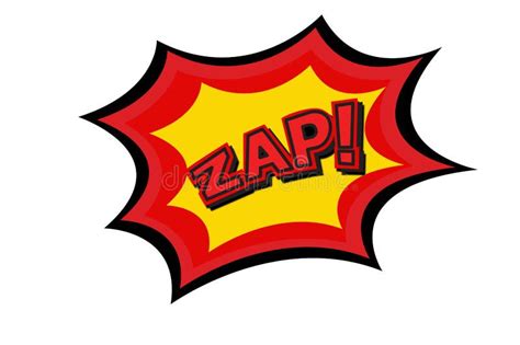 Zap Comic Text On White Stock Illustration Illustration Of