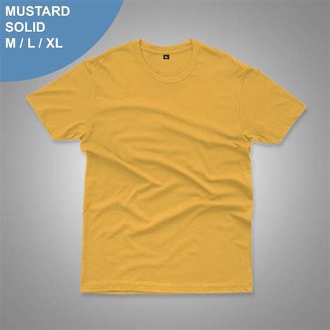 Jual Kaos Polos Pendek Premium Cotton Combad 30s Reaktif Xl Mustard