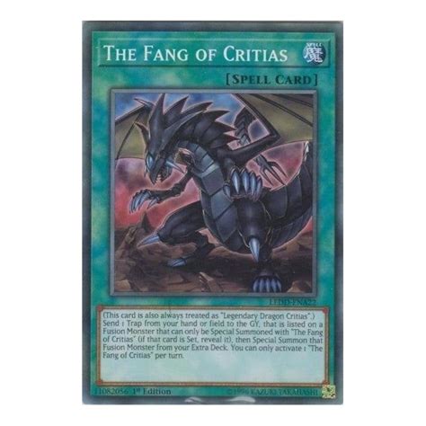 Yu Gi Oh Card Ledd Ena22 The Fang Of Critias Common Chaos Cards