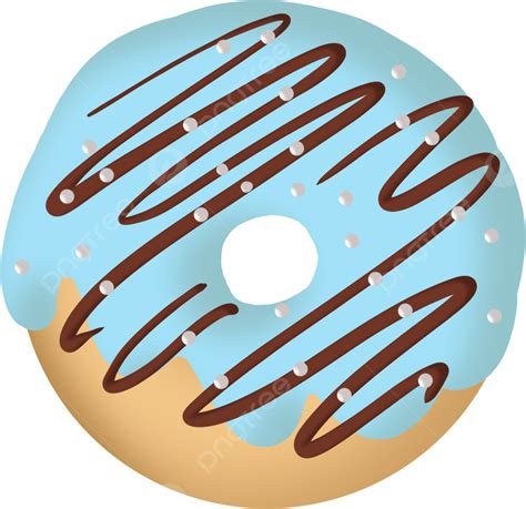 Donut Azul Desenhado à Mão Png Clipart De Donuts Sobremesa Donuts