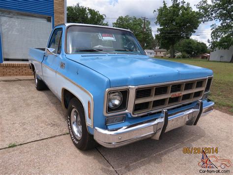 1977 Gmc 12 Ton Two Tone Blue Long Bed Pick Up