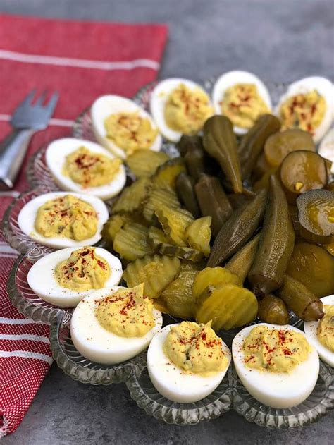 Southern Deviled Eggs Are Creamy With A Touch Of Sweetness From Pickle