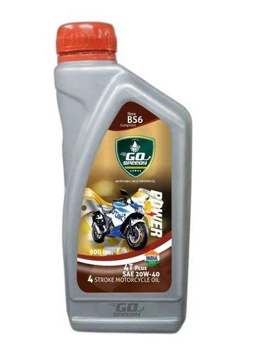 Go Speedy SAE 20W 40 4 Stroke Motorcycle Oil Packaging Size 900 Ml