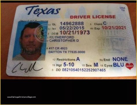 Free Fake Id Templates Online Of New Texas Drivers License Template