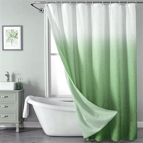 Textured Ombre Shower Curtain For Bathroom 3d Embossed Ruffle Waterproof Shower Curtain Fabric