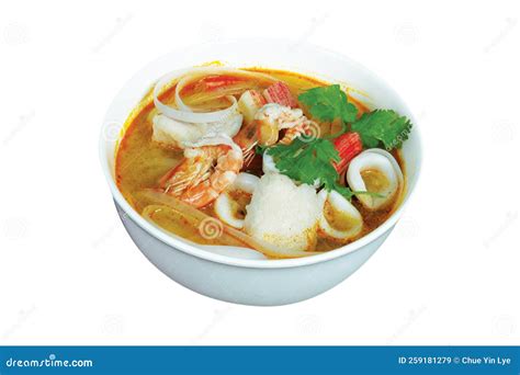 Singapore Malaysia Thai Asia Food Famous Tom Yam Soup Noodle Stock Image Image Of Seafoodsoup