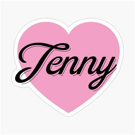 I Love You Jenny Jenny Name Sticker By Weeert Artofit