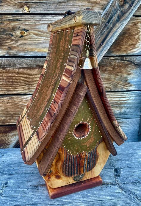 Unique Birdhouse Barnwood Birdhouse Handmade Recycled Gift Etsy