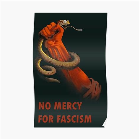 No Mercy For Fascism Anti Fascist Art Premium Matte Vertical Poster