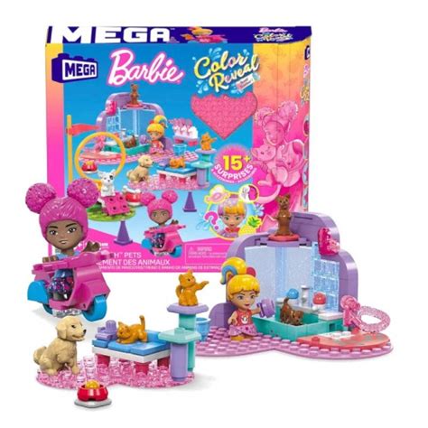 Mega Barbie Klocki Mega Bloks Color Reveal Trening I Pielęgnacja