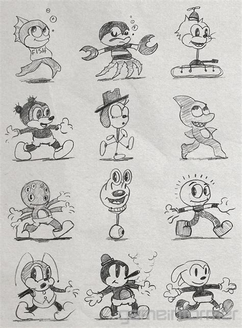 Cupheads Creator Opens Up His Sketchbook Sketch Book Cartoon