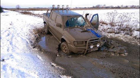 Pickup Truck Stuck On Ice Hole Saving Attempts By Tractors Youtube