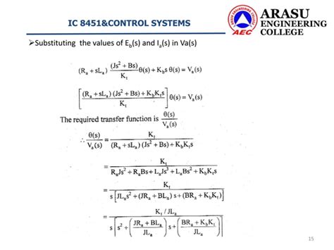 Transfer Function Of Electrical System PPT