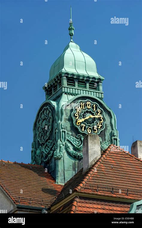 Uhrturm Am Ein Badehaus Sprudelhof Hof Kurort Im Art Nouveau Stil