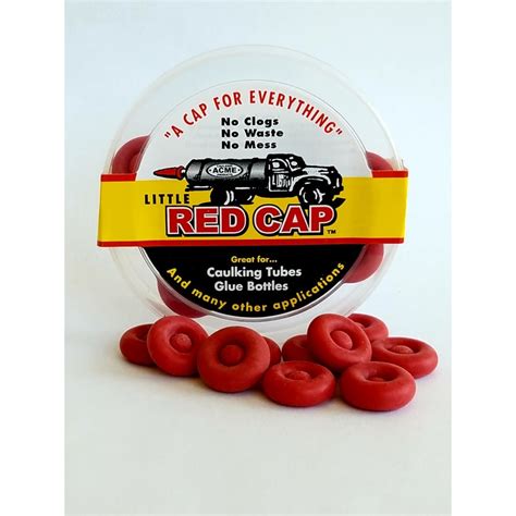 Little Red Cap Red Professional Rubber Reusable Caulking Caps 10 Pc