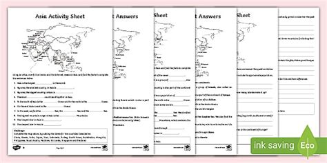 Ks2 Asia Facts Differentiated Worksheet Teacher Made