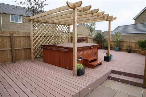 Composite Decking For Your Garden Timbertech Uk Hot Tub Pergola