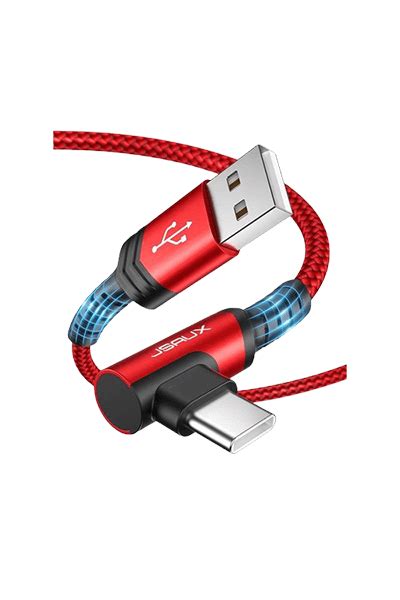 Jsaux Cc0007 Usb C To Usb A Cable 90° Nylon 1 Pack 2m Red Era Tablet