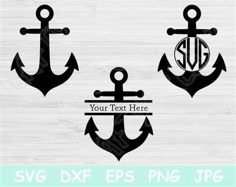 Boat Anchor Svg Nautical Svg Files For Cricut Split Anchor Etsy