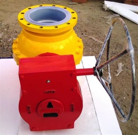 Polycoat Flanged End Gear Operated Ball Valve For Industrial Size