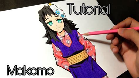 How To Draw Makomo Step By Step Tutorial Kimetsu No Yaiba Demon