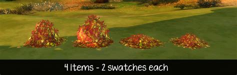 Simdertalia Autumn Leaf Piles Sims 4 Base Game Emily CC Finds