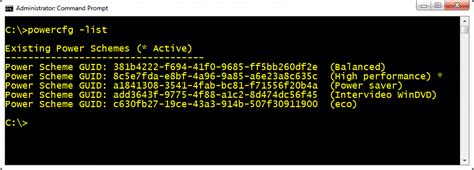 Windows 7 Power Scheme Configuration Using Powercfgexe