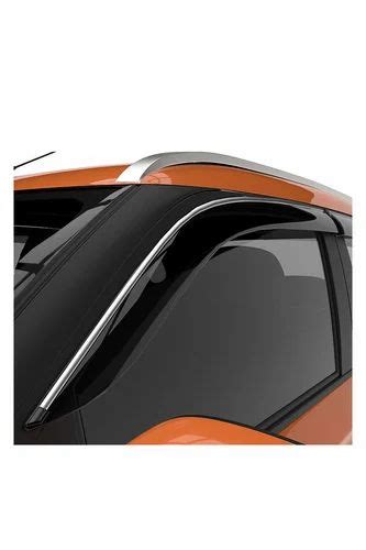 Gfx Wind Door Visor Silver Line For Maruti Suzuki Brezza To