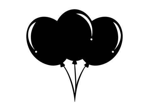 Globos Svg Party Clipart Silueta Globo De Corte Bunch Svg Clip Etsy