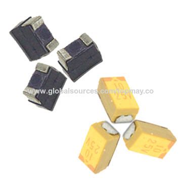 China 10uF 50V SMD Tantalum Chip Capacitors On Global Sources Chip